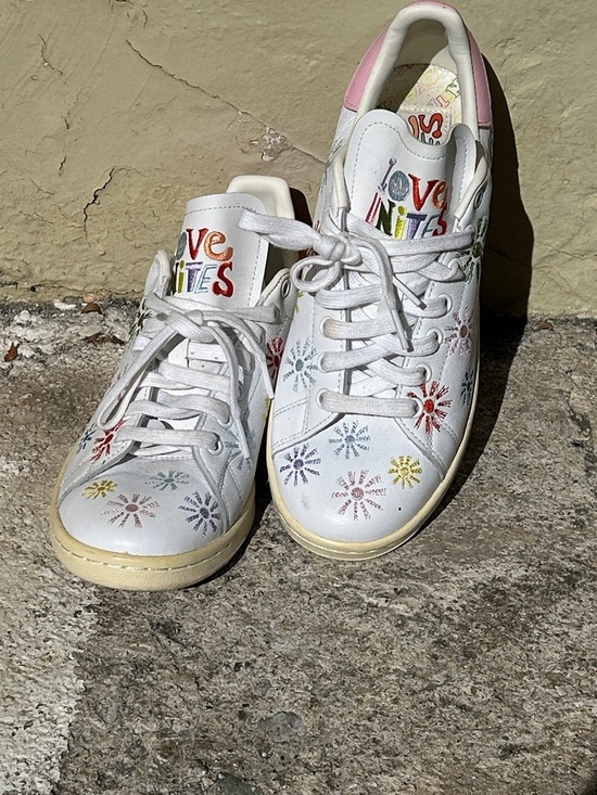 adidas Other - adidas White Multicolor Floral Pattern Sneakers